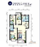 学府雅苑·金湘御3室2厅2卫116.5㎡户型图