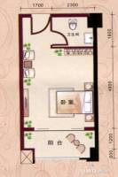 旺和山水金庭1室1厅1卫38.9㎡户型图